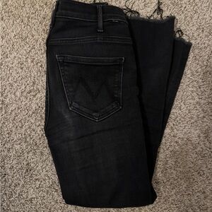 MOTHER Black Ankle Jeans